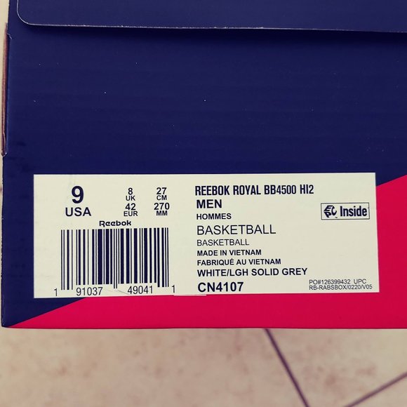 NIB Reebok Royal BB4500 HI2 Men's CN4107 Size 9 - Picture 6 of 6